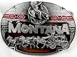 Montana State 3-D Enamel Pewter Belt Buckle