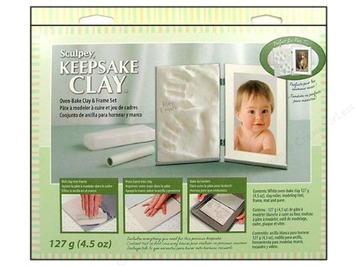 Keepsake Clay & Photo Frame Set - White