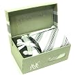 100% Silk Plaid Stripe pattern Neck Tie Cufflink Handkerchief Gift Set Silver White Black Hanky Necktie Cuff link with Gift Box.