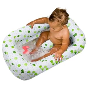 Mommy-s-Helper-Inflatable-Bath-Tub-Froggie-Collection-White-Green-6-18-Months
