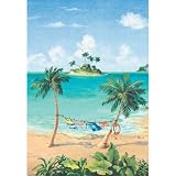 Decorate By Color BC1580708 Brightly Colored Beach Scene Mural, Multicolor