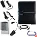 Ultimate Sony Reader Touch PRS-600 Bundle Pack: Black Leather Cover Case,
eBook LED Light, USB 2in1 Data Cable, Car Charger, Wall Charger, and Screen Protector with Free Carabiner Key Chain