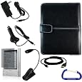 Ultimate Sony Reader Touch PRS-600 Bundle Pack: Black Leather Cover Case,
eBook LED Light, USB 2in1 Data Cable, Car Charger, Wall Charger, and Screen Protector with Free Carabiner Key Chain