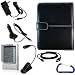 Ultimate Sony Reader Touch PRS-600 Bundle Pack: Black Leather Cover Case,
eBook LED Light, USB 2in1 Data Cable, Car Charger, Wall Charger, and Screen Protector with Free Carabiner Key Chain