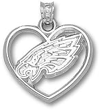 NFL Philadelphia Eagles Logo Heart Pendant 925 Silver