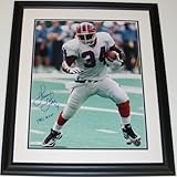 Thurman Thomas Autographed Buffalo Bills 16x20 Photo with "1991 MVP" Inscription - Custom Framed