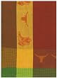 Waffle Weave 100% Cotton Skull and Boots Brown Dishtowel 18" X 28" Set / 6