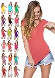 Lush Moda Basic T-Shirt Cotton Poly Blend - Variety of Colors and Packs-Poppy Red-S