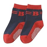 (チャックル) chuckle *ボンシュシュ*クルーソックス【9-12cm・12-15cm・滑り止め付き】 レッド 9-12cm P9314-12-21