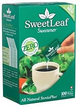 SweetLeaf All Natural Zero Calories SteviaPlus, 100 Packets, 3.5 Ounce Boxes (Pack of 2)