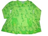 Green Giraffes Cotton Knit Long Sleeve Girls Dress 7-8T Green Giraffes