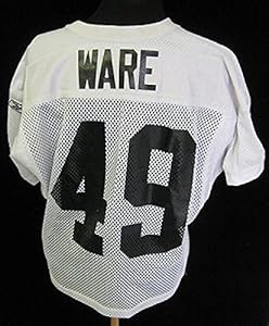 2009 Carolina Panthers Sean Ware #49 Practice Used White Jersey - NFL Game Used Jerseys