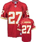 Larry Johnson Jersey: Reebok Red Replica #27 Kansas City Chiefs Jersey