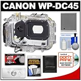 Canon WP-DC45 Waterproof Underwater Housing Case for PowerShot D20 Digital Camera with Battery + Weight + Cleaning Kit + Accessory Kit