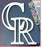 Colorado Rockies Car Window Vinyl Decal Sticker 4" Tall (Color: White)