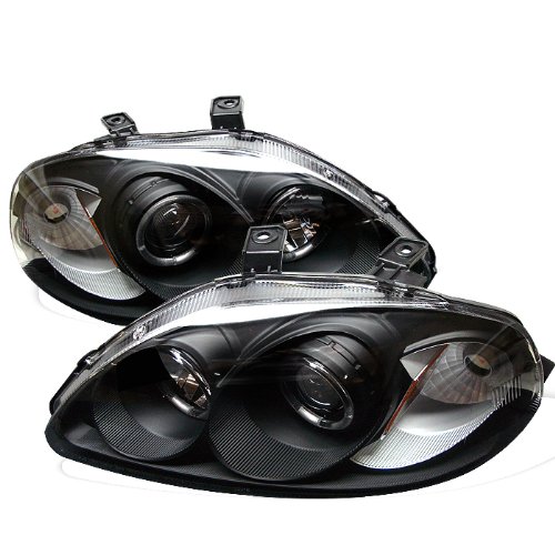Spyder Auto Honda Civic Black Halogen Projector Headlight On Sale