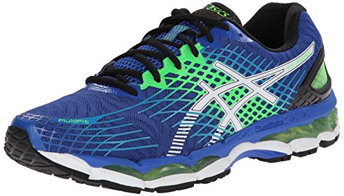 ASICS-Mens-GelNimbus-17-Running-ShoeRoyalWhiteFlash-Green105-M-US