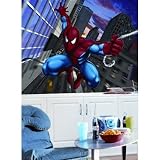 Spiderman Chair Rail Prepasted 6' x 10' Wall Mural