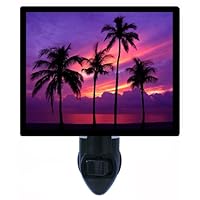 Tropical Night Light - Almost Paradise - Palm Tree Sunset - LED NIGHT LIGHT