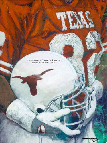 Texas Longhorns – “U of T Helmet Series” – Oversized – Unframed Giclee