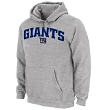 New York Giants Grey Classic Arched Mascot Embroidered Hooded Sweatshirt