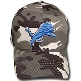 NFL DETROIT LIONS GREY CAMOUFLAGE CAP HAT ADJ NEW LOGO