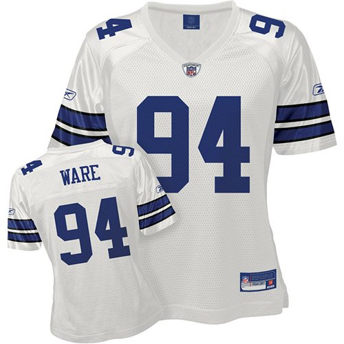 Reebok Dallas Cowboys DeMarcus Ware Women's Replica White Jersey Large