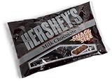 Hersheys Snack Size Bars, Milk Chocolate, 10.78-Ounce Bags (Pack of 6)