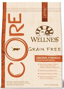Wellness CORE Grain Free Dry Cat Food for Adult Cats, Original Fish and Fowl Recipe, 12-Pound Bag