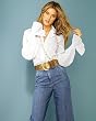 Smocked sleeve blouse