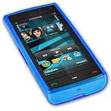 iGloo Rubber Gel Skin Case for Nokia X6 & X6 16GB Comes With Music - Blueby iGloo