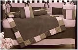 JoJo Designs 9-Piece Baby Crib Infant Bedding Set - Soho Pink and Brown