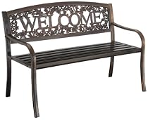 Big Sale Char-Log Metal Welcome Bench