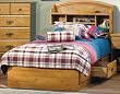 Prairie Twin Size Bed with Bookcase Headboard in Country Pine Finish By SouthShore Finish