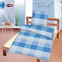 Harmony Mikrofaser Bettw&auml;sche "Gina" 155x220, blau