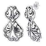 Sterling Silver Filigree Dangle Earrings
