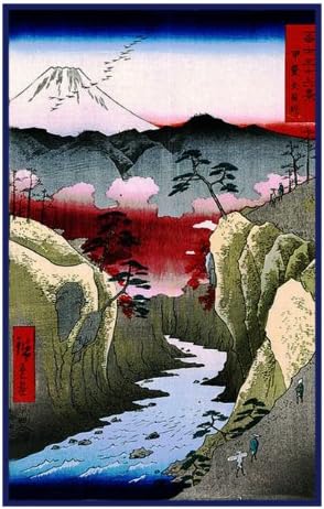 Orenco Originals Dog Eye Passby Japanese Hiroshige Counted Cross Stitch Pattern