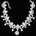 YAZILIND Jewelry White Flower Shape Venetian Lace Collar Necklace Wedding Party for Women