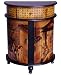 Unique Interesting Unusual Accent Chest Best Price Value - 27 Village Gathering 1/2 Round Asian Art Print Liquor Cabinet