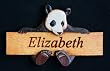 Panda Children's Room carved sign personalized