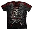 The Mountain Evolution Dead Men Pirate Skull Men's T-shirt, Crimson Red
