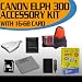 Canon PowerShot Elph 300 Accessory Saver Bundle! (16GB SDHC Memory + Extended Life Battery + Ac/Dc Rapid Charger + USB Card Reader + Memory Card Wallet + Deluxe Camera Case + Accessory Saver Bundle!)