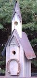 Amish Handcrafted Century Old Barnwood Church Birdhouse. A Unique Sanctuary for Our Feathered Friends. Measures 28