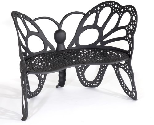 Flower House FHBFB06W Butterfly Bench, White On Sale