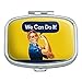Rosie The Riveter Poster World War II Rectangle Pill Case Trinket Gift Box
