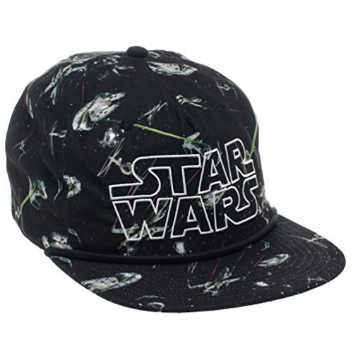 Star Wars Embossed Logo All Over Print 5 Panel Slouch Snapback Cap Hat