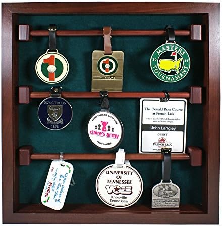 Golf Bag Tag Collection Display with Acrylic Cover