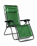 Camco 51831 Zero Gravity Recliner (X-Large Wide, Green Swirl Pattern)