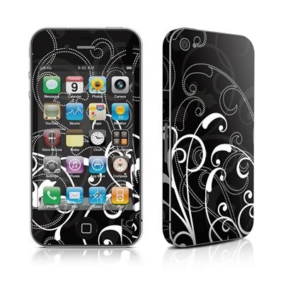 Apple iPhone 4用スキンシール【BW Fleur】