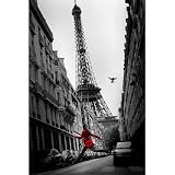 La Veste Rouge (The Red Jacket, Paris) Art Poster Print - 24x36